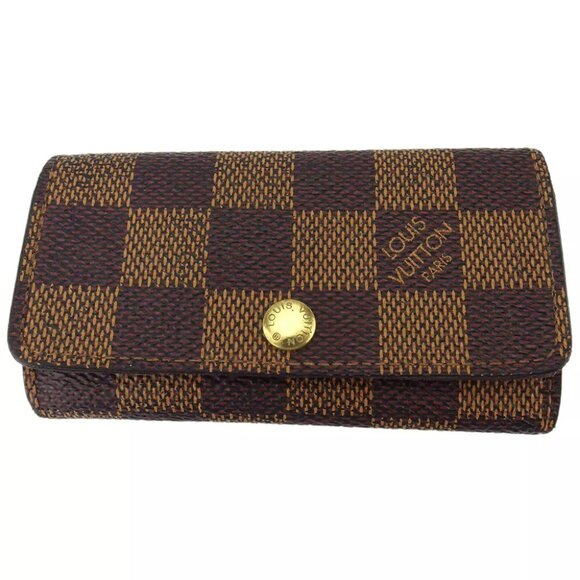 Louis Vuitton key case Damier beige Damier canvas Authentic used T18405 - Picture 1 of 9
